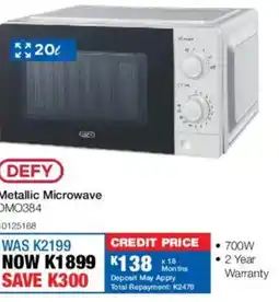 OK Furniture Defy Metallic Microwave offer