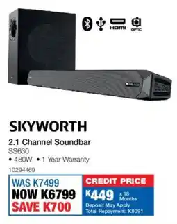 OK Furniture Skyworth 2.1 Channel Soundbar offer