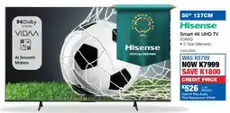 OK Furniture Hisense 50" Smart 4K UHD TV offer