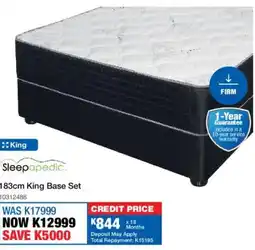 OK Furniture Sleepapedic 183cm King Base Set offer