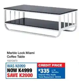OK Furniture Marble Look Miami Coffee Table offer