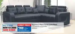 OK Furniture Beyonce Corner Suite Black offer