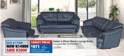 OK Furniture Aslam Black Lounge Suite offer