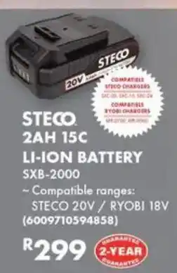 Build It Steco 2ah 15c li-ion battery offer