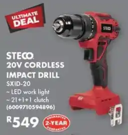 Build It Steco 20v cordless impact drill offer