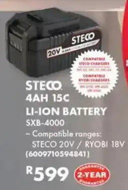 Build It Steco 4ah 15c li-ion battery offer