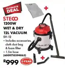 Build It Steco 1200w wet & dry vacuum offer