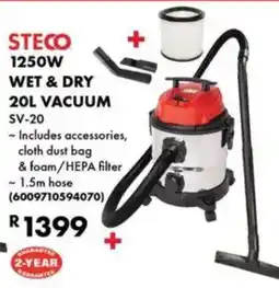 Build It Steco 1250w wet & dry vacuum offer