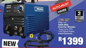 Pro-max 120A MIG Inverter Welder