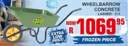 Cashbuild Lasher wheelbarrow concrete offer