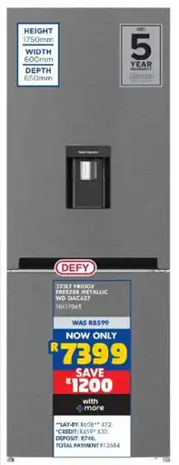 Russells Defy fridge freezer metallic offer