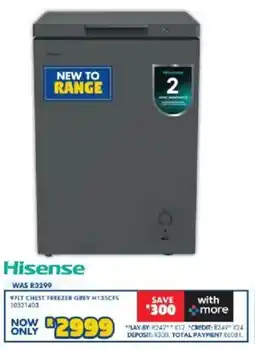 Russells Hisense chest freezer grey offer