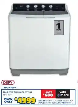 Russells Defy twin tub white offer
