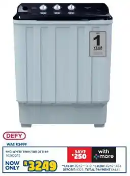Russells Defy white twin tub offer