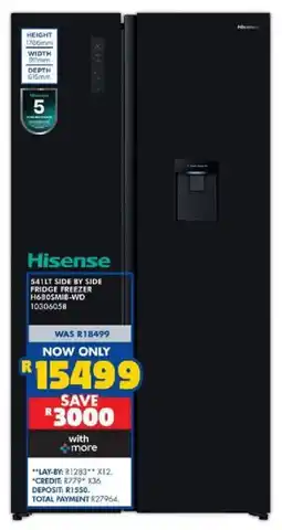 Russells Hisense side by side fridge freezer offer