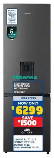 Russells Hisense fridge freezer inox offer