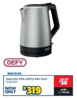 Russells Defy stainless steel kettle offer