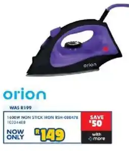 Russells Orion 1600w non stick iron offer