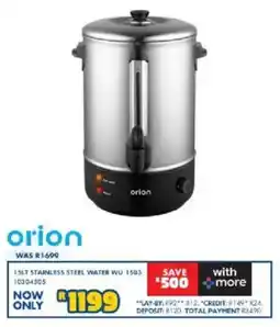 Russells Orion stainless steel water offer