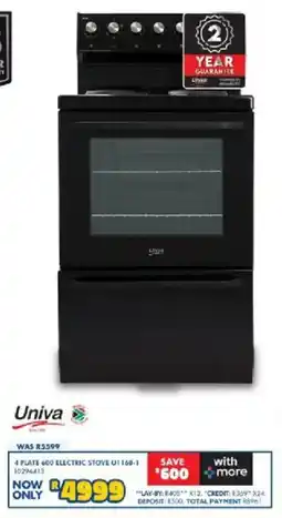 Russells Univa 4 plate 600 electric stove offer