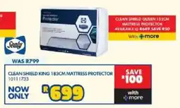 Russells Sealy clean shield king 183cm mattress protector offer