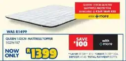 Russells Sealy queen 152cm mattress topper offer