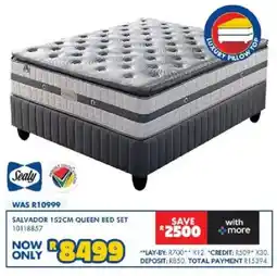 Russells Sealy salvador 152cm queen bed set offer