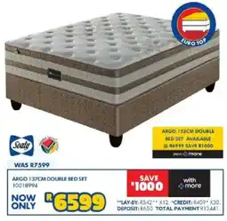 Russells Sealy argo 137cm double bed set offer