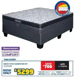 Russells Sleepmasters mjozi 152cm queen bed set offer
