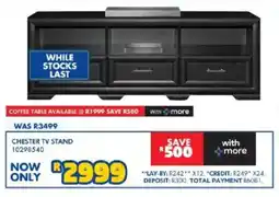 Russells Chester tv stand offer