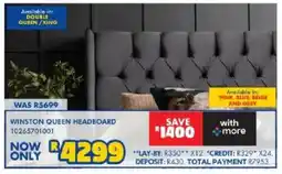 Russells Winston queen headboard offer