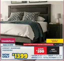 Russells Steel&Rose Kingsley Headboard offer