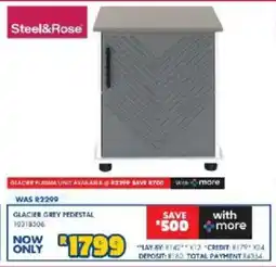 Russells Steel&Rose Glacier Grey Pedestal offer