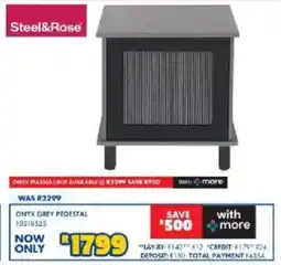 Russells Steel&Rose onyx grey pedestal offer