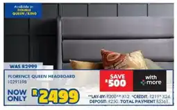 Russells Florence queen headboard offer