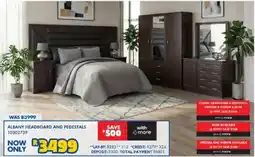 Russells Albany headboard and pedestals offer