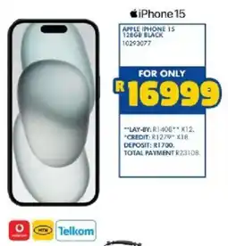 Russells Apple iPhone 15 128GB Black offer