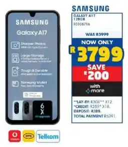 Russells Samsung Galaxy A17 128GB offer