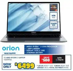Russells Orion 15 amd ryzen 3 laptop offer