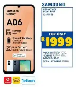 Russells Samsung Galaxy A06 Light Blue offer