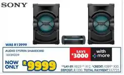 Russells Sony audio system shakex30d offer