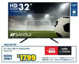 Russells Sansui 32" LED HDR TV offer