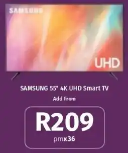 Vodacom Samsung 55" 4K UHD Smart TV offer