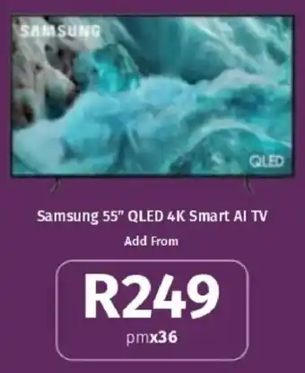 Vodacom Samsung 55" QLED 4K Smart AI TV offer