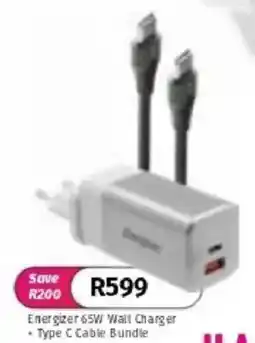 Vodacom Energizer 65W Wall Charger offer