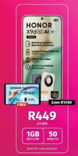 Vodacom Honor X9d AI offer