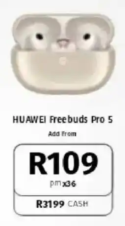 Vodacom Huawei Freebuds Pro 5 offer
