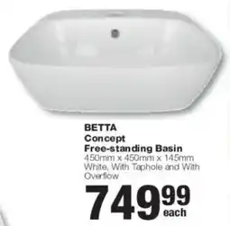 Build It Betta Concept Free-standing Basin offer