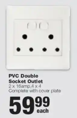 Build It PVC Double Socket Outlet offer