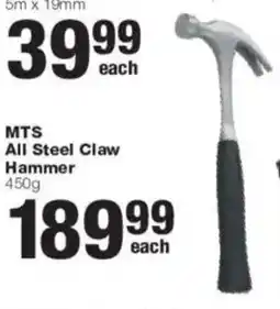 Build It MTS All Steel Claw Hammer offer